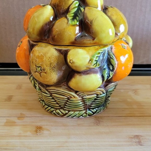 Inarco fruit basket with lid, platter, and four cups - Picture 6 of 8